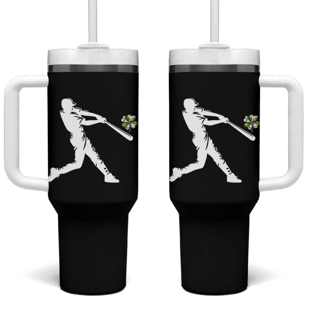 St Patricks Day Baseball Batter Tumbler With Handle Irish Sports Gift