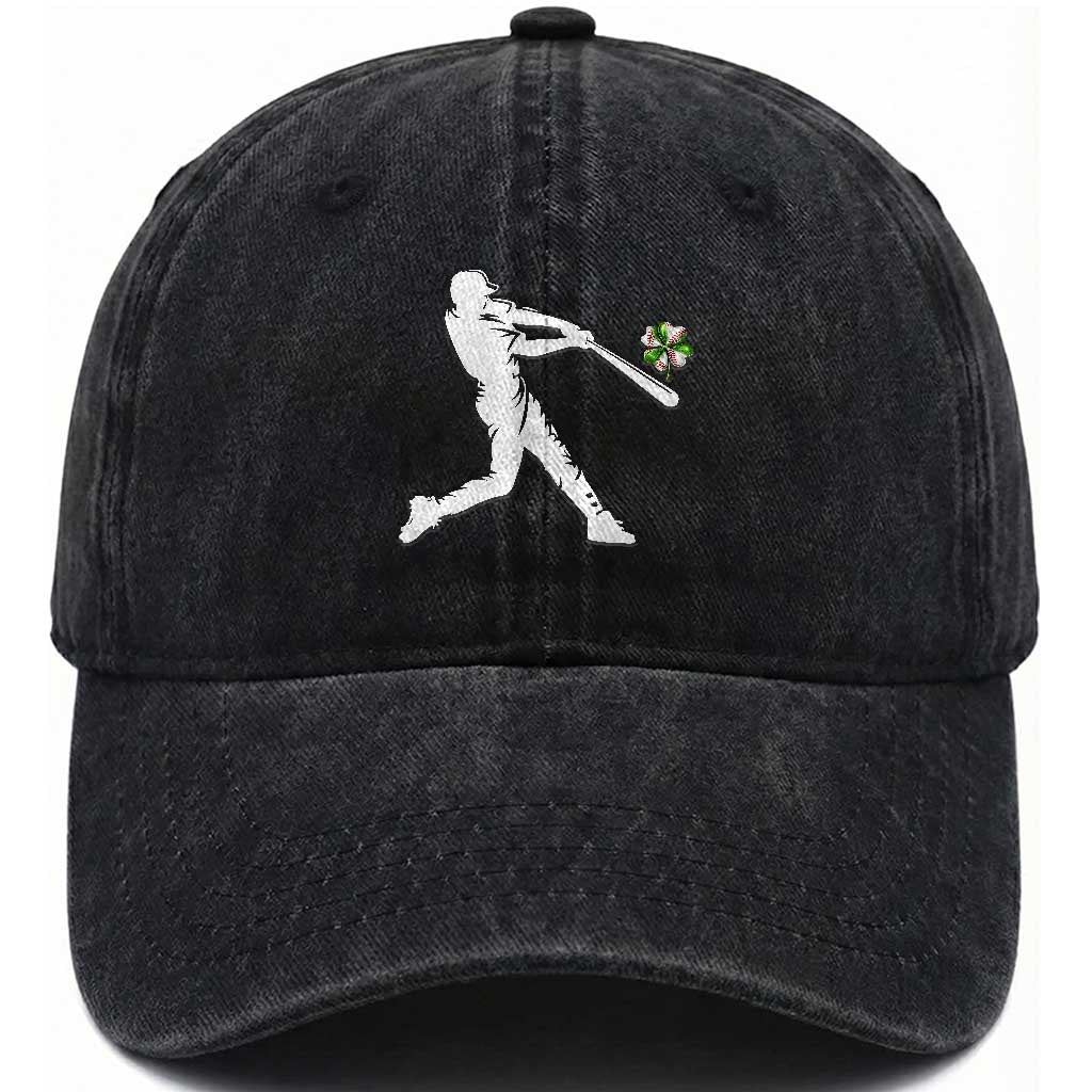 St Patricks Day Baseball Batter Washed Cotton Baseball Cap Irish Sports Gift