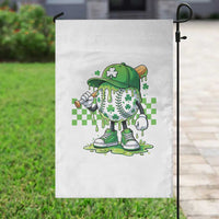 St Patricks Day Shamrock Baseball Player Gift Garden Flag