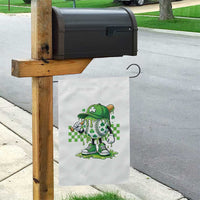 St Patricks Day Shamrock Baseball Player Gift Garden Flag