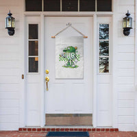 St Patricks Day Shamrock Baseball Player Gift Garden Flag