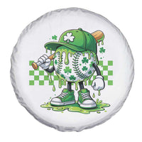 St Patricks Day Shamrock Baseball Player Gift Spare Tire Cover