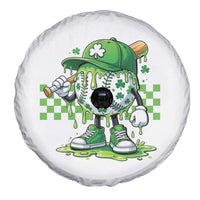 St Patricks Day Shamrock Baseball Player Gift Spare Tire Cover
