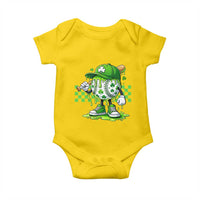 St Patricks Day Shamrock Baseball Player Gift Baby Onesie