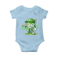 St Patricks Day Shamrock Baseball Player Gift Baby Onesie