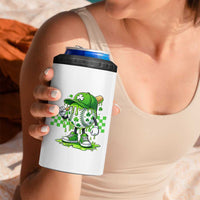 St Patricks Day Shamrock Baseball Player Gift 4 in 1 Can Cooler Tumbler