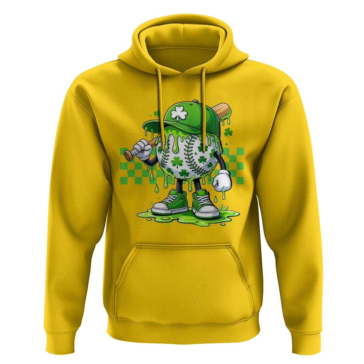 St Patricks Day Shamrock Baseball Player Gift Hoodie