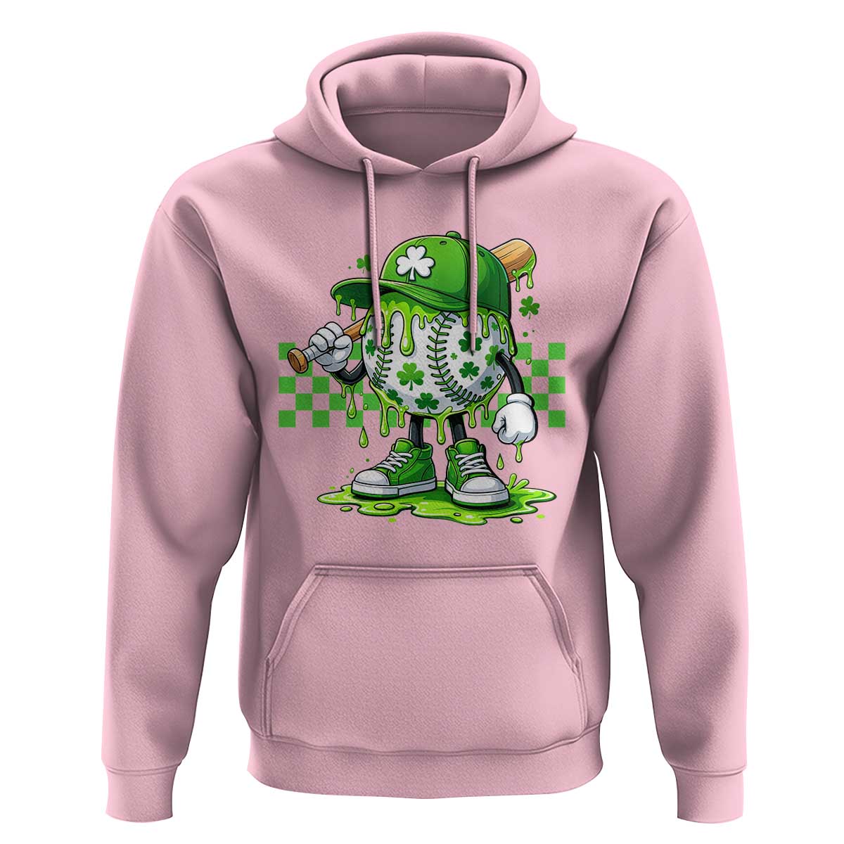 St Patricks Day Shamrock Baseball Player Gift Hoodie