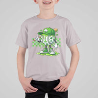 St Patricks Day Shamrock Baseball Player Gift T Shirt For Kid