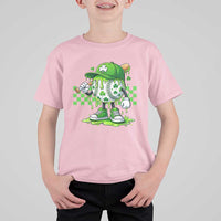 St Patricks Day Shamrock Baseball Player Gift T Shirt For Kid