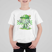 St Patricks Day Shamrock Baseball Player Gift T Shirt For Kid