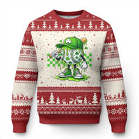 St Patricks Day Shamrock Baseball Player Gift Ugly Christmas Sweater