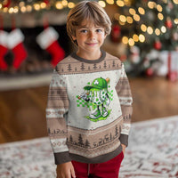 St Patricks Day Shamrock Baseball Player Gift Ugly Christmas Sweater