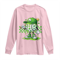 St Patricks Day Shamrock Baseball Player Gift Long Sleeve Shirt