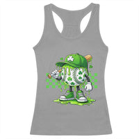 St Patricks Day Shamrock Baseball Player Gift Racerback Tank Top