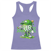 St Patricks Day Shamrock Baseball Player Gift Racerback Tank Top