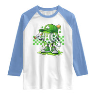 St Patricks Day Shamrock Baseball Player Gift Raglan Shirt
