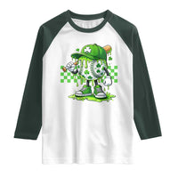 St Patricks Day Shamrock Baseball Player Gift Raglan Shirt