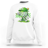 St Patricks Day Shamrock Baseball Player Gift Sweatshirt