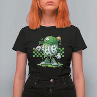 St Patricks Day Shamrock Baseball Player Gift T Shirt For Women