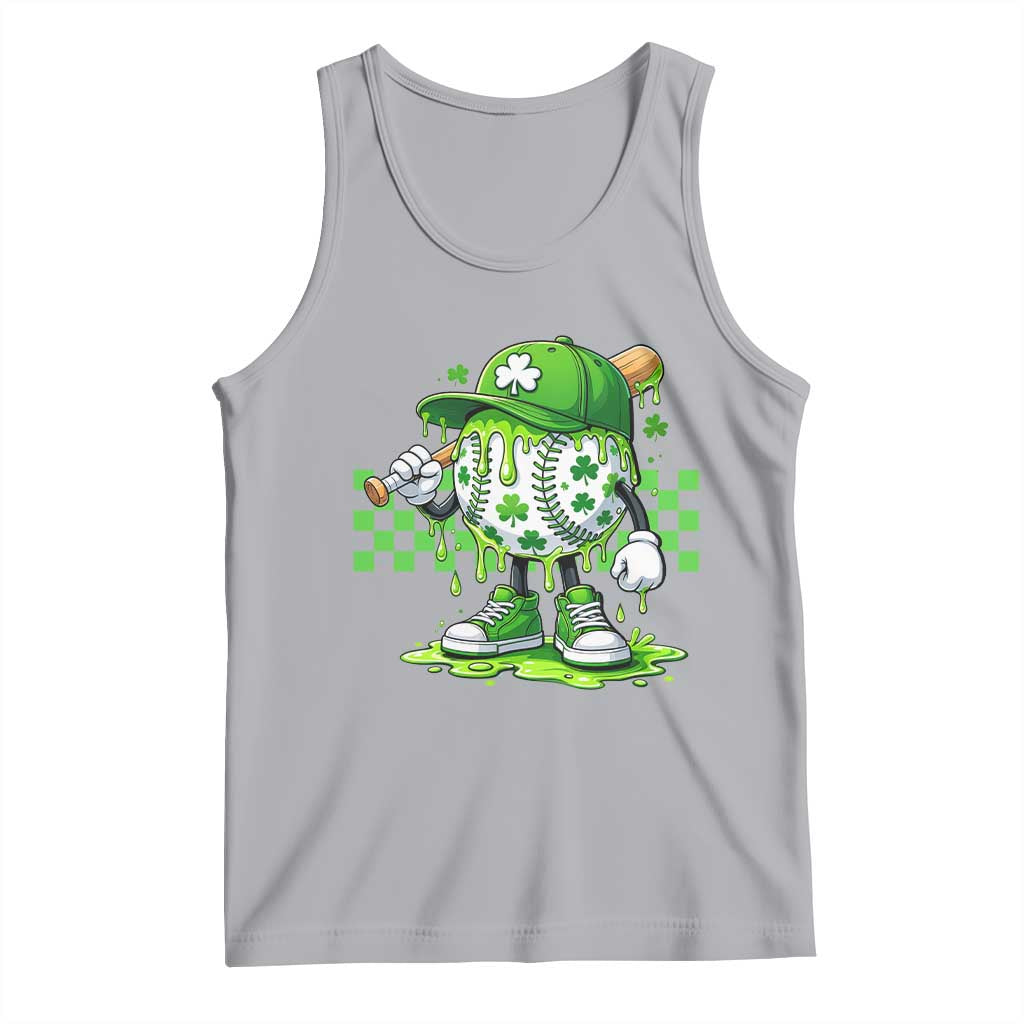 St Patricks Day Shamrock Baseball Player Gift Tank Top