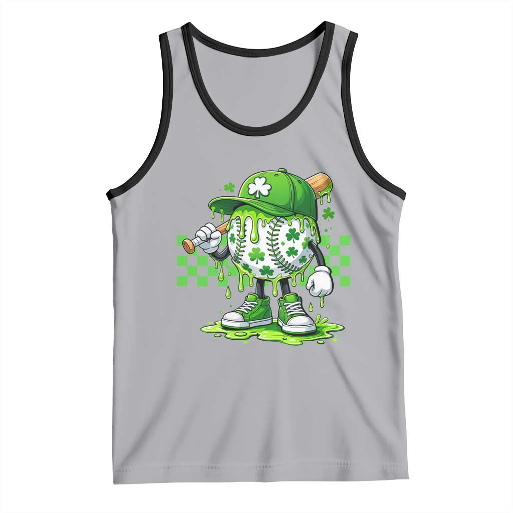 St Patricks Day Shamrock Baseball Player Gift Tank Top