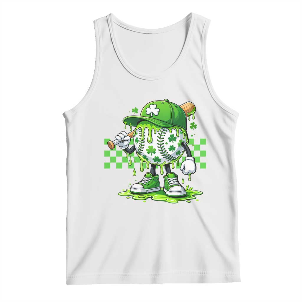 St Patricks Day Shamrock Baseball Player Gift Tank Top