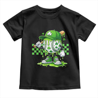 St Patricks Day Shamrock Baseball Player Gift Toddler T Shirt