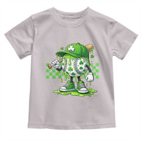 St Patricks Day Shamrock Baseball Player Gift Toddler T Shirt