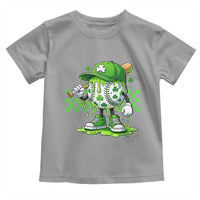 St Patricks Day Shamrock Baseball Player Gift Toddler T Shirt