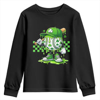 St Patricks Day Shamrock Baseball Player Gift Youth Sweatshirt