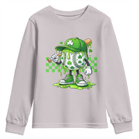 St Patricks Day Shamrock Baseball Player Gift Youth Sweatshirt