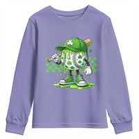 St Patricks Day Shamrock Baseball Player Gift Youth Sweatshirt