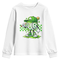 St Patricks Day Shamrock Baseball Player Gift Youth Sweatshirt