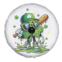 Funny St Patricks Day Clover Baseball Player Gift Spare Tire Cover