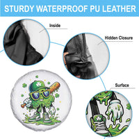 Funny St Patricks Day Clover Baseball Player Gift Spare Tire Cover