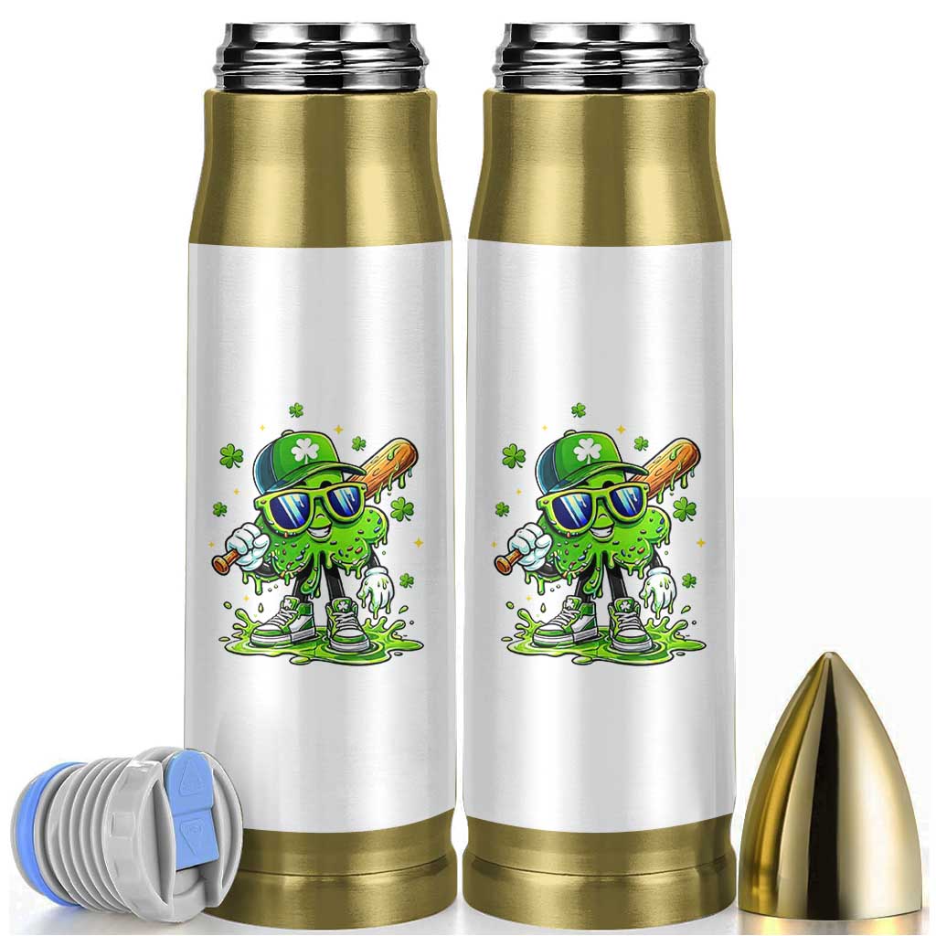 Funny St Patricks Day Clover Baseball Player Gift Bullet Tumbler
