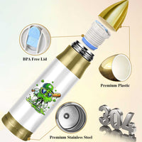 Funny St Patricks Day Clover Baseball Player Gift Bullet Tumbler