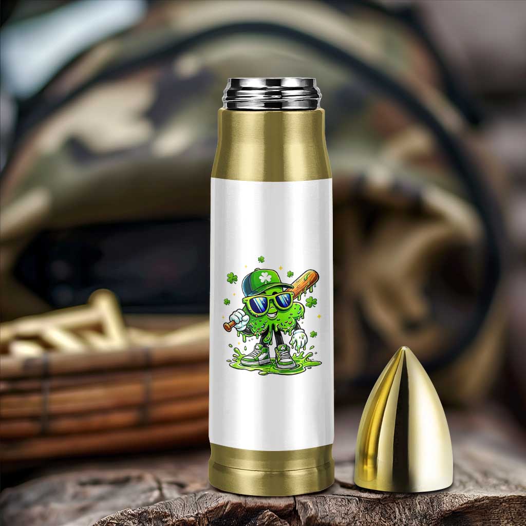 Funny St Patricks Day Clover Baseball Player Gift Bullet Tumbler