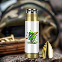 Funny St Patricks Day Clover Baseball Player Gift Bullet Tumbler