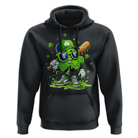 Funny St Patricks Day Clover Baseball Player Gift Hoodie