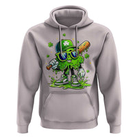 Funny St Patricks Day Clover Baseball Player Gift Hoodie