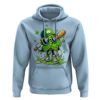 Funny St Patricks Day Clover Baseball Player Gift Hoodie
