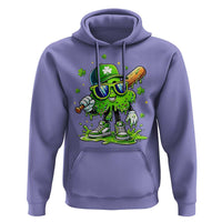 Funny St Patricks Day Clover Baseball Player Gift Hoodie