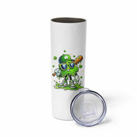 Funny St Patricks Day Clover Baseball Player Gift Skinny Tumbler