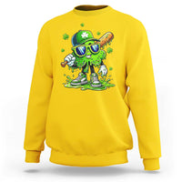 Funny St Patricks Day Clover Baseball Player Gift Sweatshirt