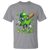 Funny St Patricks Day Clover Baseball Player Gift T Shirt