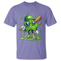 Funny St Patricks Day Clover Baseball Player Gift T Shirt