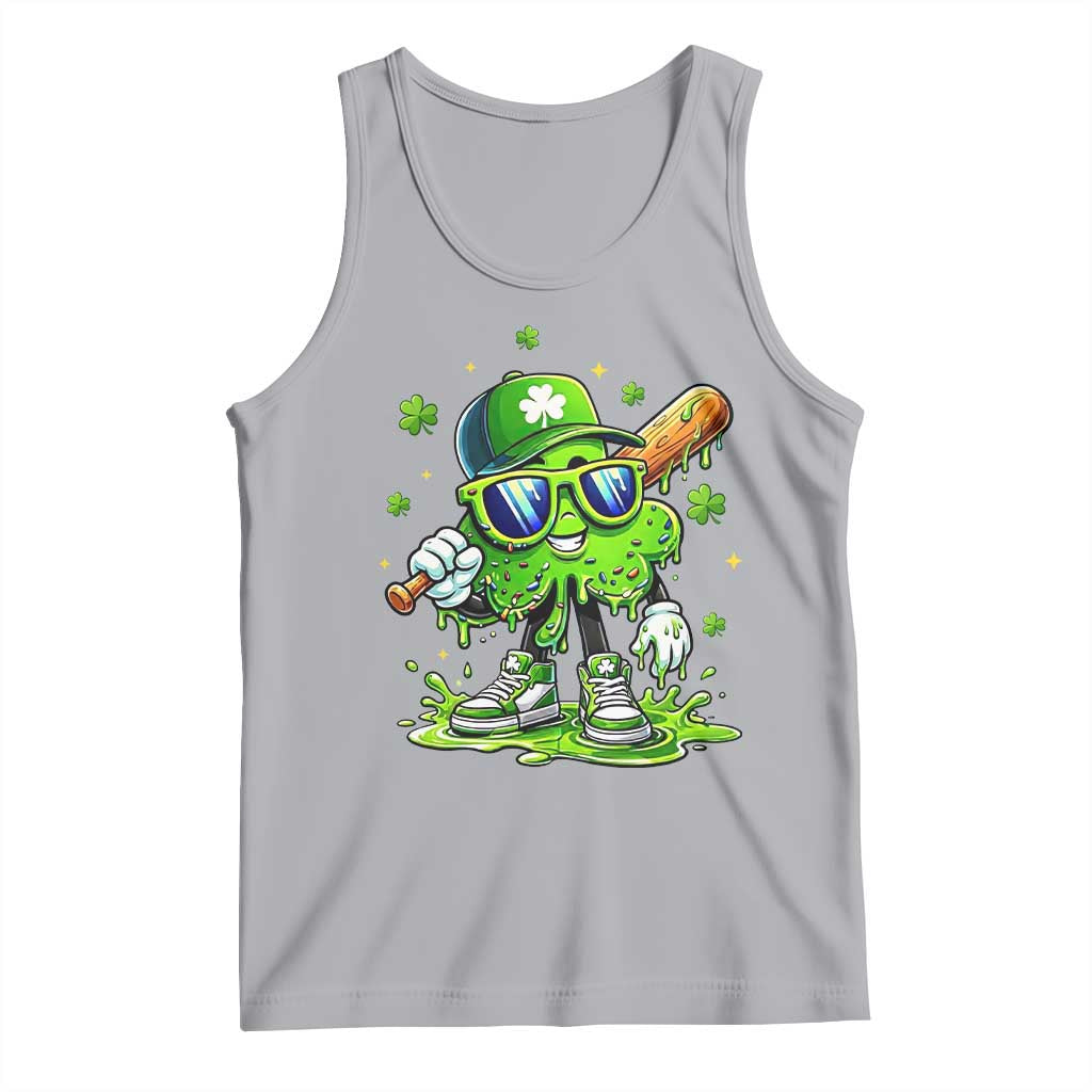 Funny St Patricks Day Clover Baseball Player Gift Tank Top
