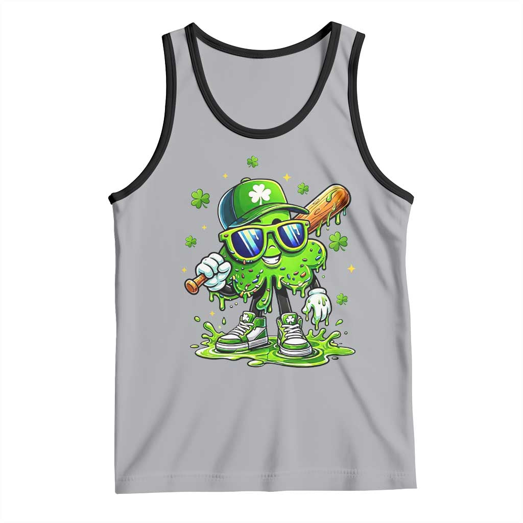 Funny St Patricks Day Clover Baseball Player Gift Tank Top
